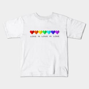 Rainbow Heart Kids T-Shirt